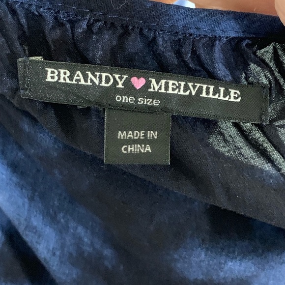 Brandy Melville Blue Tie-Dyed Tiered Dress - Picture 6 of 8